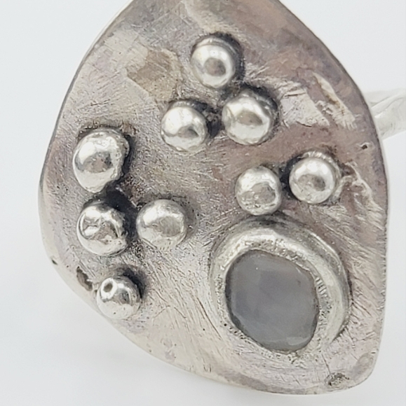 MOONSTONE RING HANDMADE IN STERLING SILVER METAL SIZE 6.5 - Picture 4 of 6